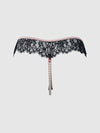 Jocelyn Lace & Pearl Crotchless Thong | Love It Curvy