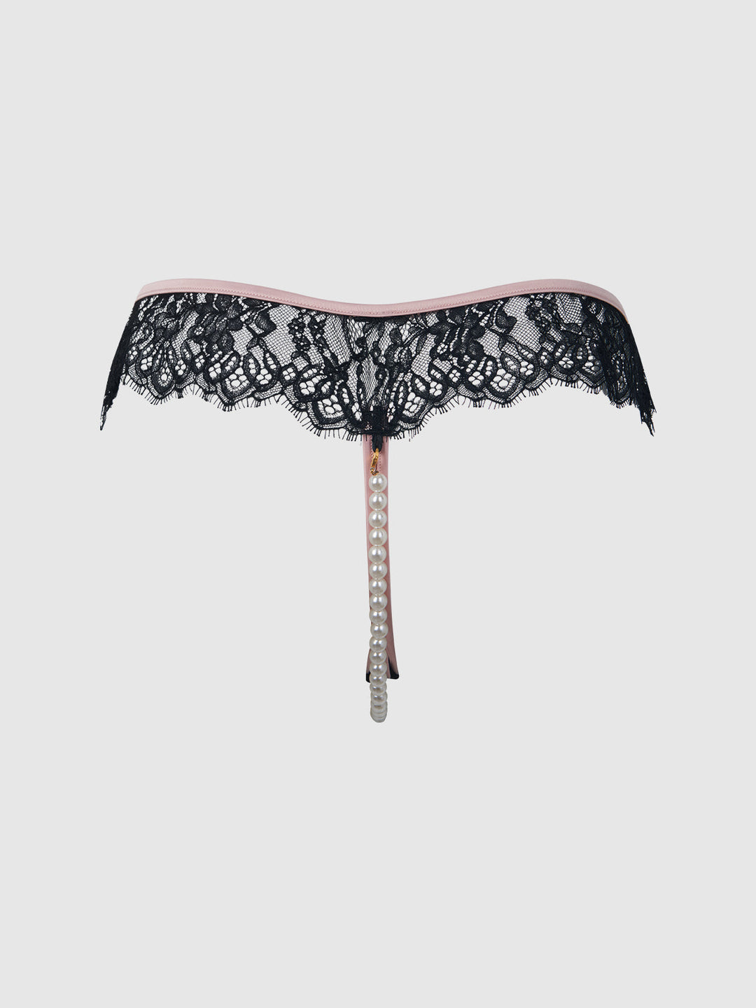 Jocelyn Lace &amp; Pearl Crotchless Thong | Love It Curvy