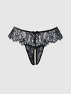 Jocelyn Lace & Pearl Crotchless Thong | Love It Curvy