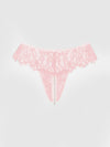 Jocelyn Lace & Pearl Crotchless Thong | Love It Curvy