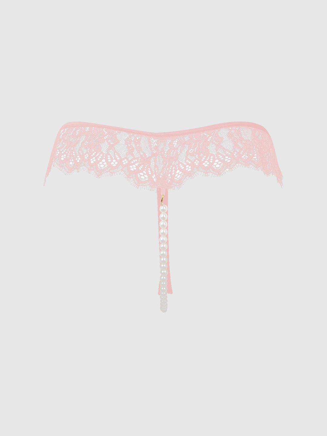 Jocelyn Lace &amp; Pearl Crotchless Thong | Love It Curvy