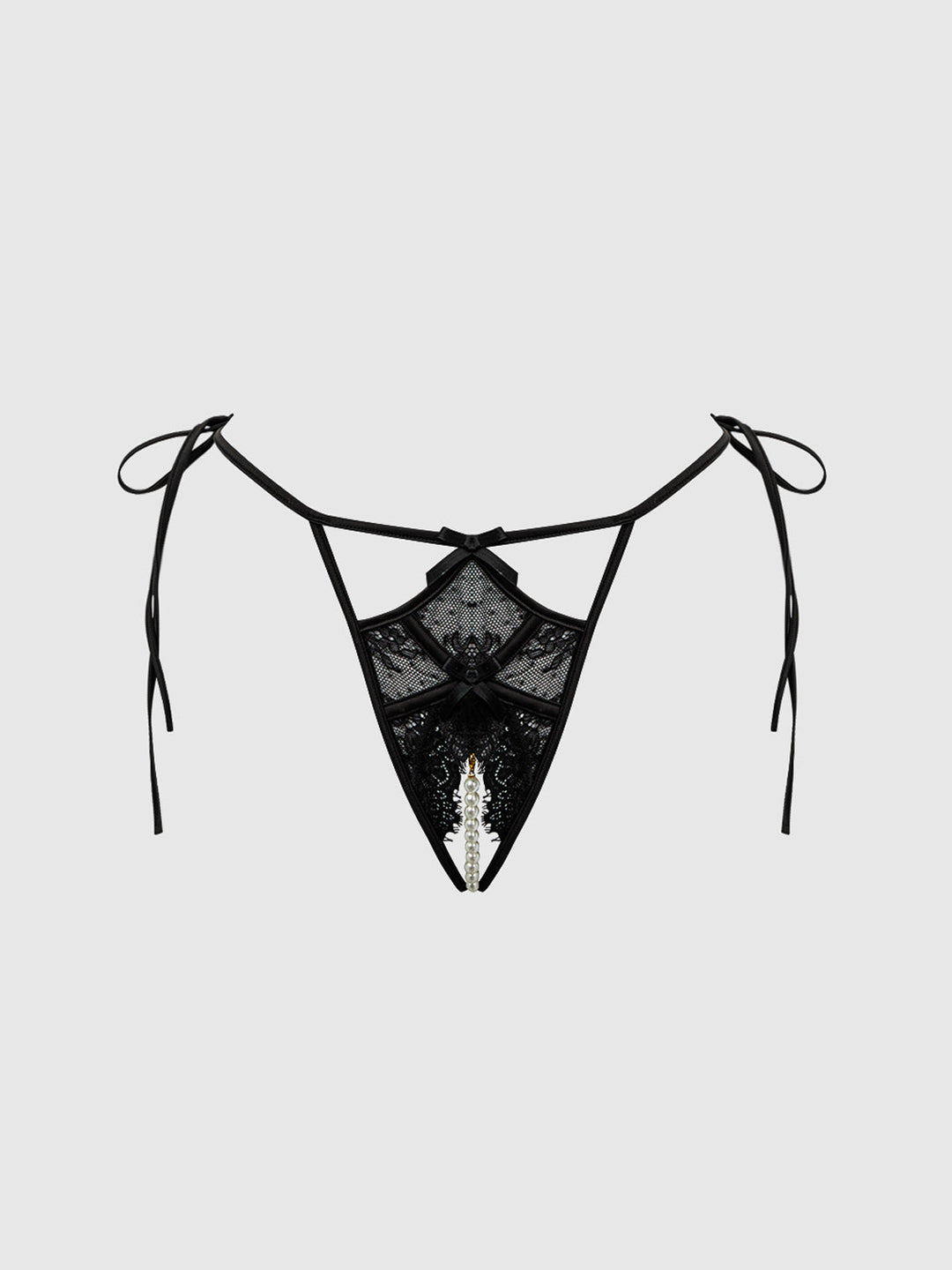Jocelyn Lace &amp; Pearl Crotchless Tie Side Bikini from Love It Curvy