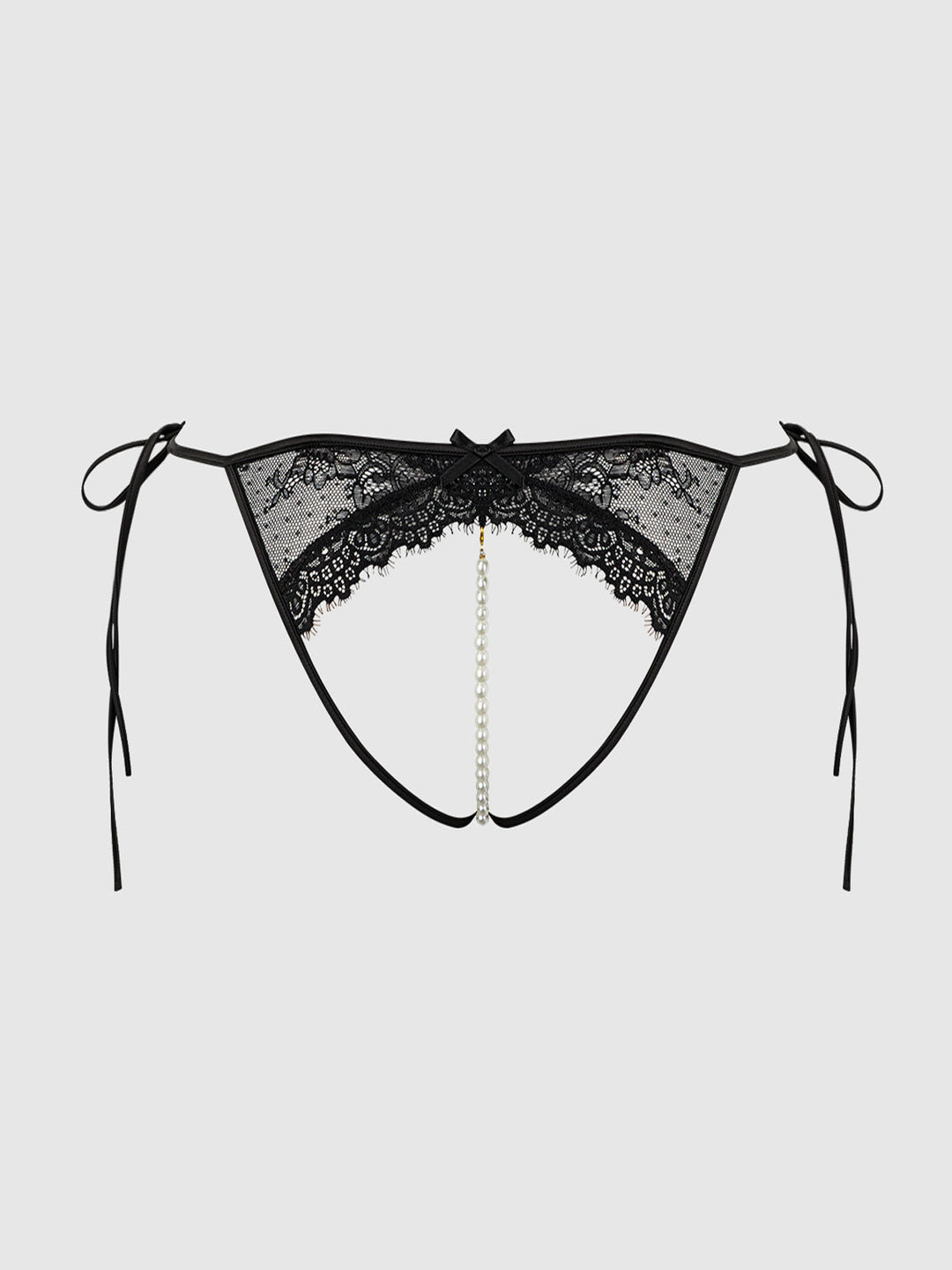 Jocelyn Lace &amp; Pearl Crotchless Tie Side Bikini from Love It Curvy