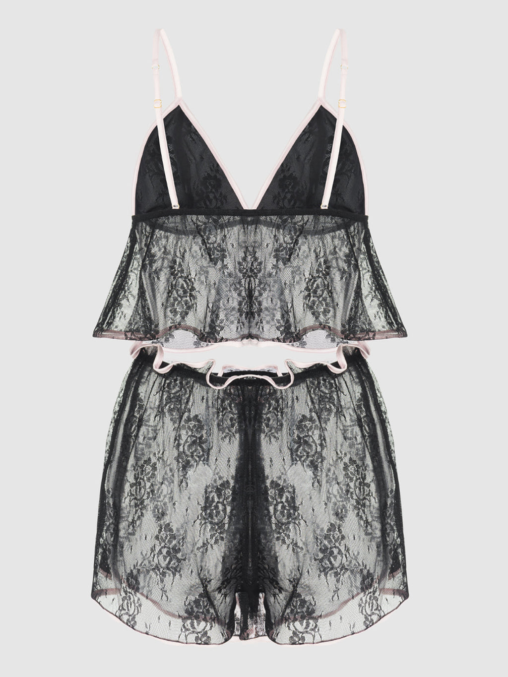 Jocelyn Satin & Lace Trim Cami & Short Set from Love It Curvy