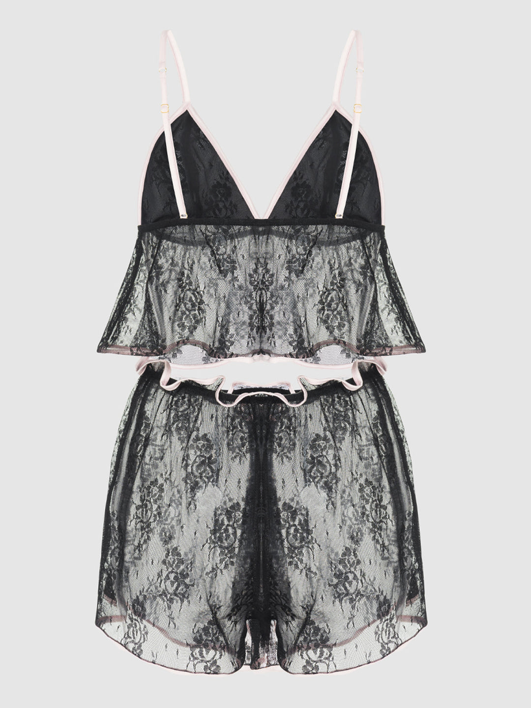 Jocelyn Satin &amp; Lace Trim Cami &amp; Short Set from Love It Curvy