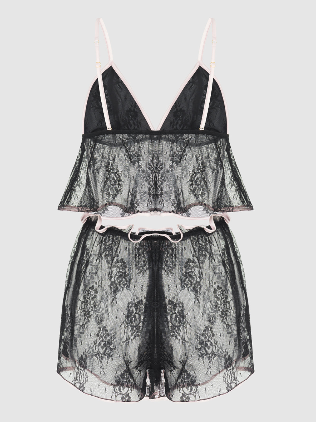 Jocelyn Satin & Lace Trim Cami & Short Set from Love It Curvy