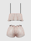 Jocelyn Satin & Lace Trim Cami & Short Set from Love It Curvy