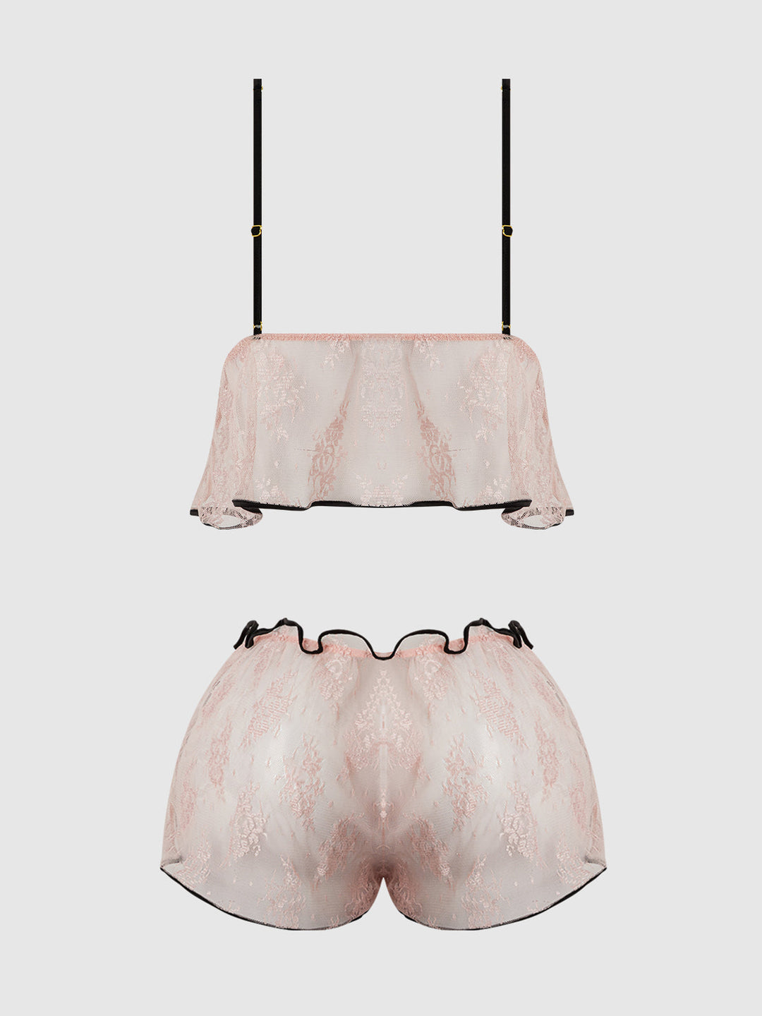 Jocelyn Satin &amp; Lace Trim Cami &amp; Short Set from Love It Curvy
