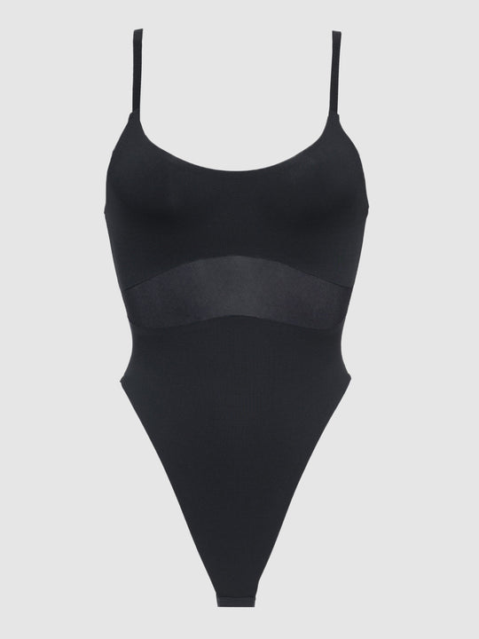 Katrina Micro & Mesh High Hip Shaping Bodysuit from Love It Curvy