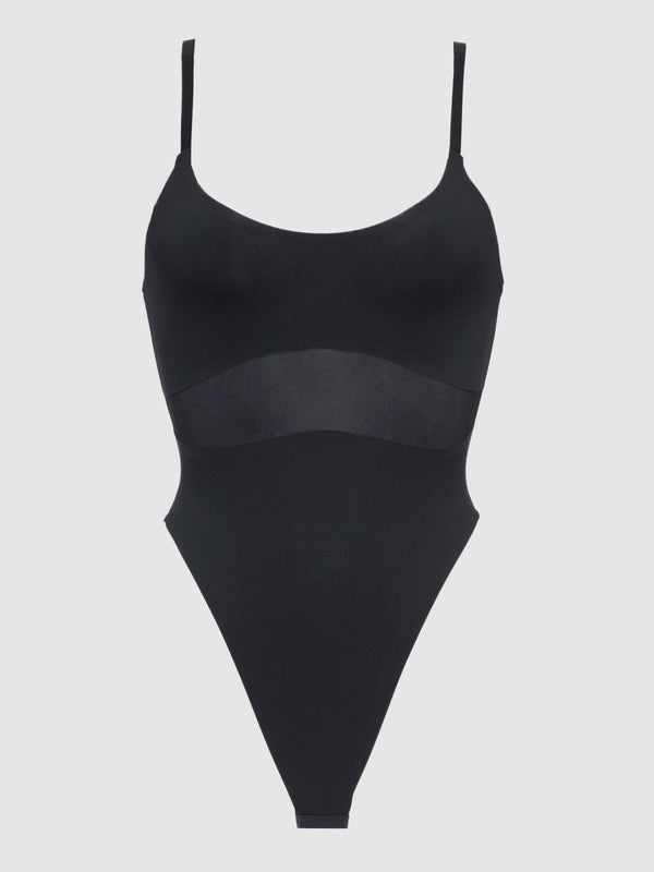 Katrina Micro & Mesh High Hip Shaping Bodysuit from Love It Curvy