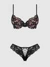 Savannah Lace Push Up Plunge Bra & Tanga Set from Love It Curvy
