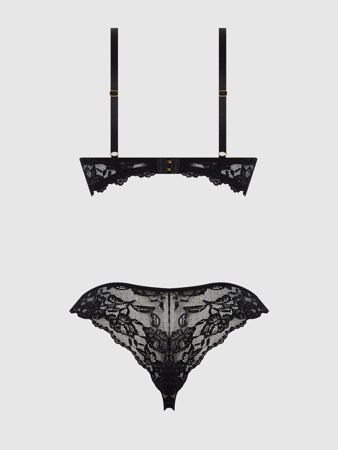 Savannah Lace Push Up Plunge Bra &amp; Tanga Set from Love It Curvy
