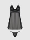 Bella Lace & Mesh Babydoll & G-String Set from Love It Curvy
