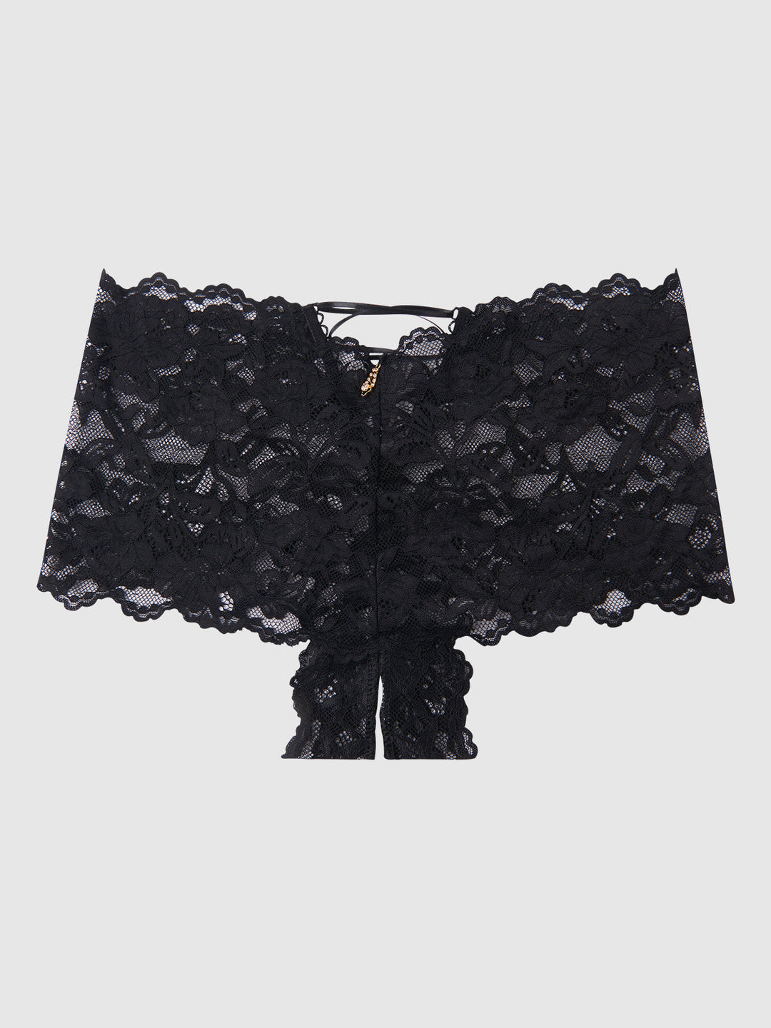 Bella Lace Crotchless Cheeky from Love It Curvy