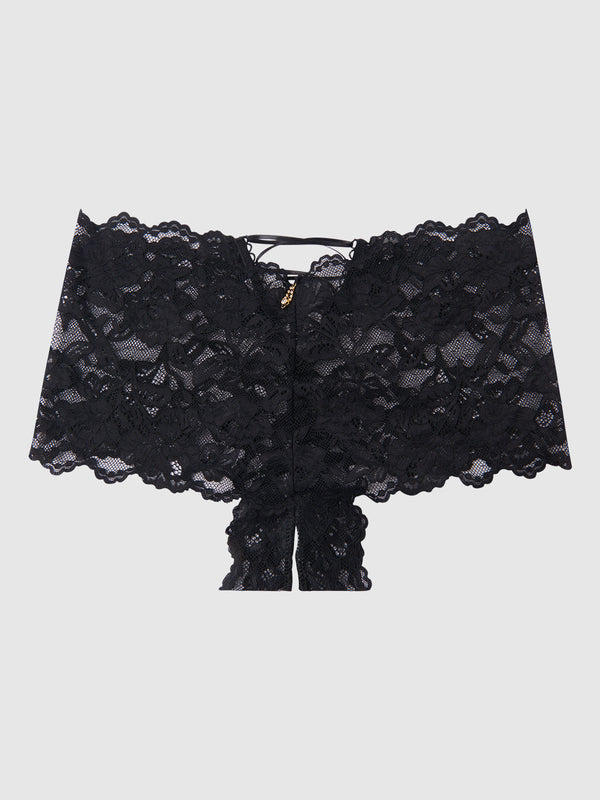 Bella Lace Crotchless Cheeky from Love It Curvy