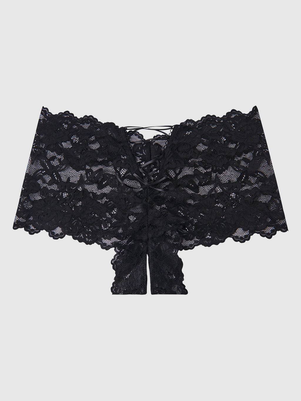 Bella Lace Crotchless Cheeky from Love It Curvy