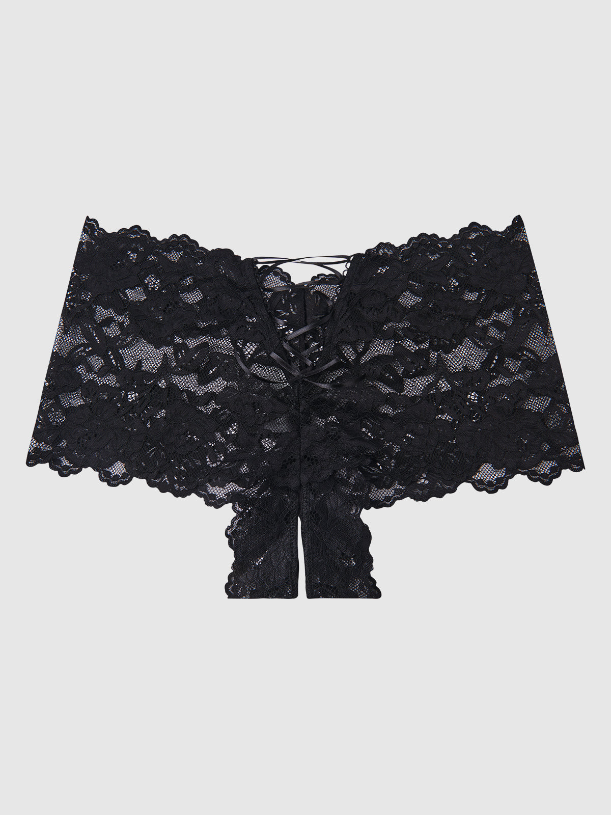 Bella Lace Crotchless Cheeky from Love It Curvy