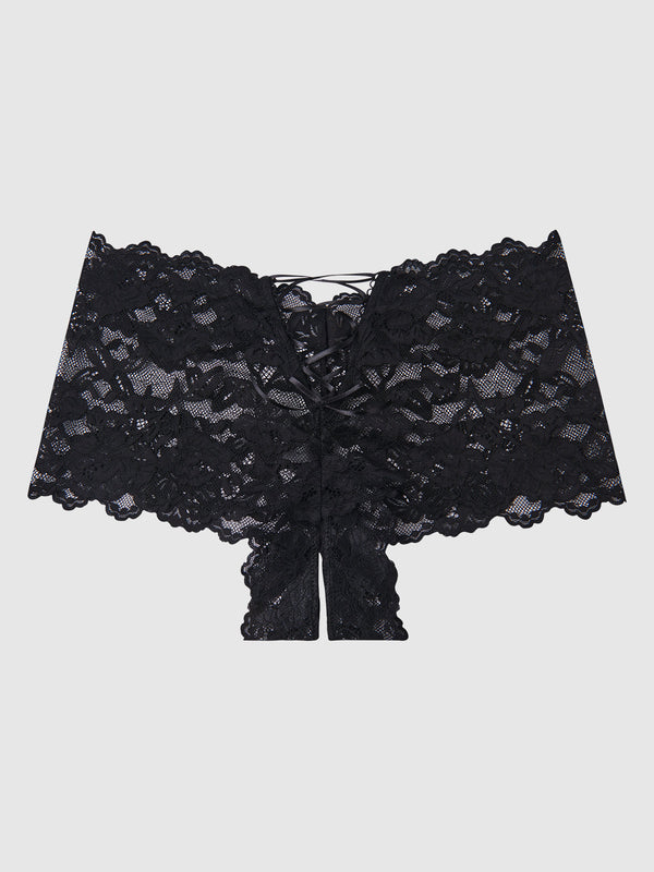 Bella Lace Crotchless Cheeky from Love It Curvy
