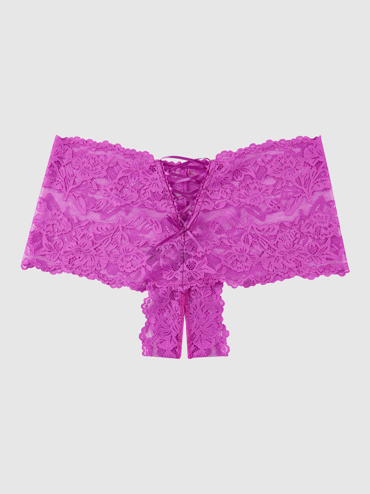 Bella Lace Crotchless Cheeky from Love It Curvy