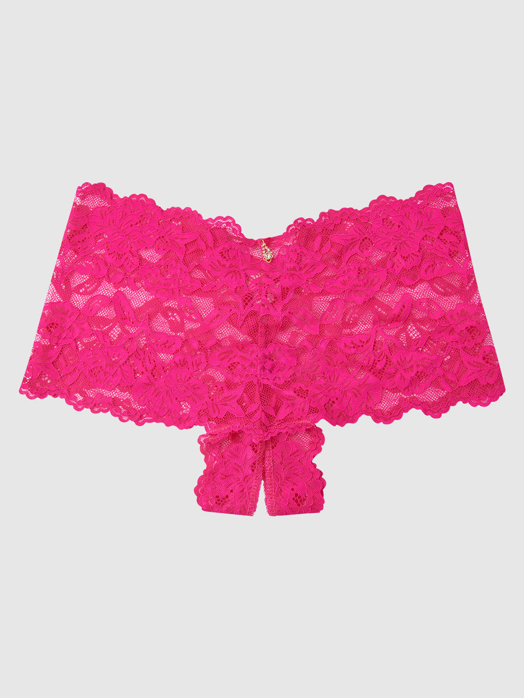 Bella Lace Crotchless Cheeky from Love It Curvy