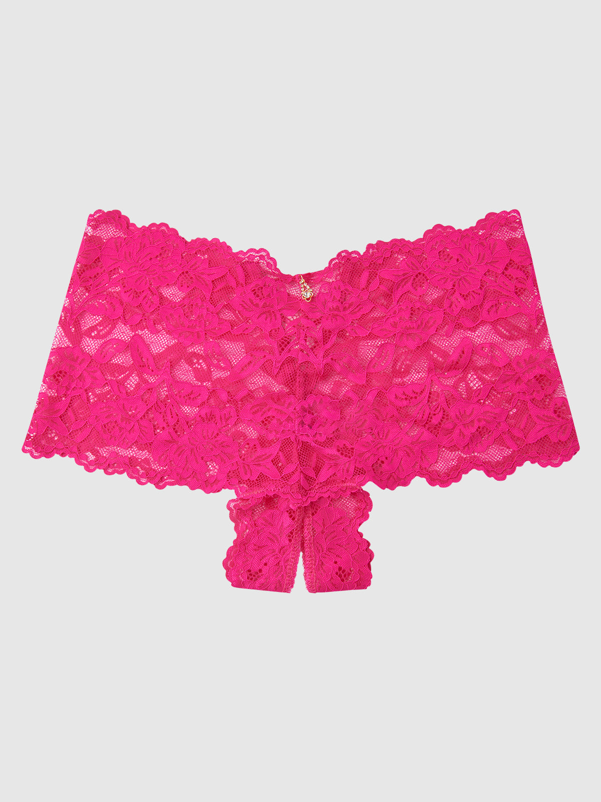 Bella Lace Crotchless Cheeky from Love It Curvy