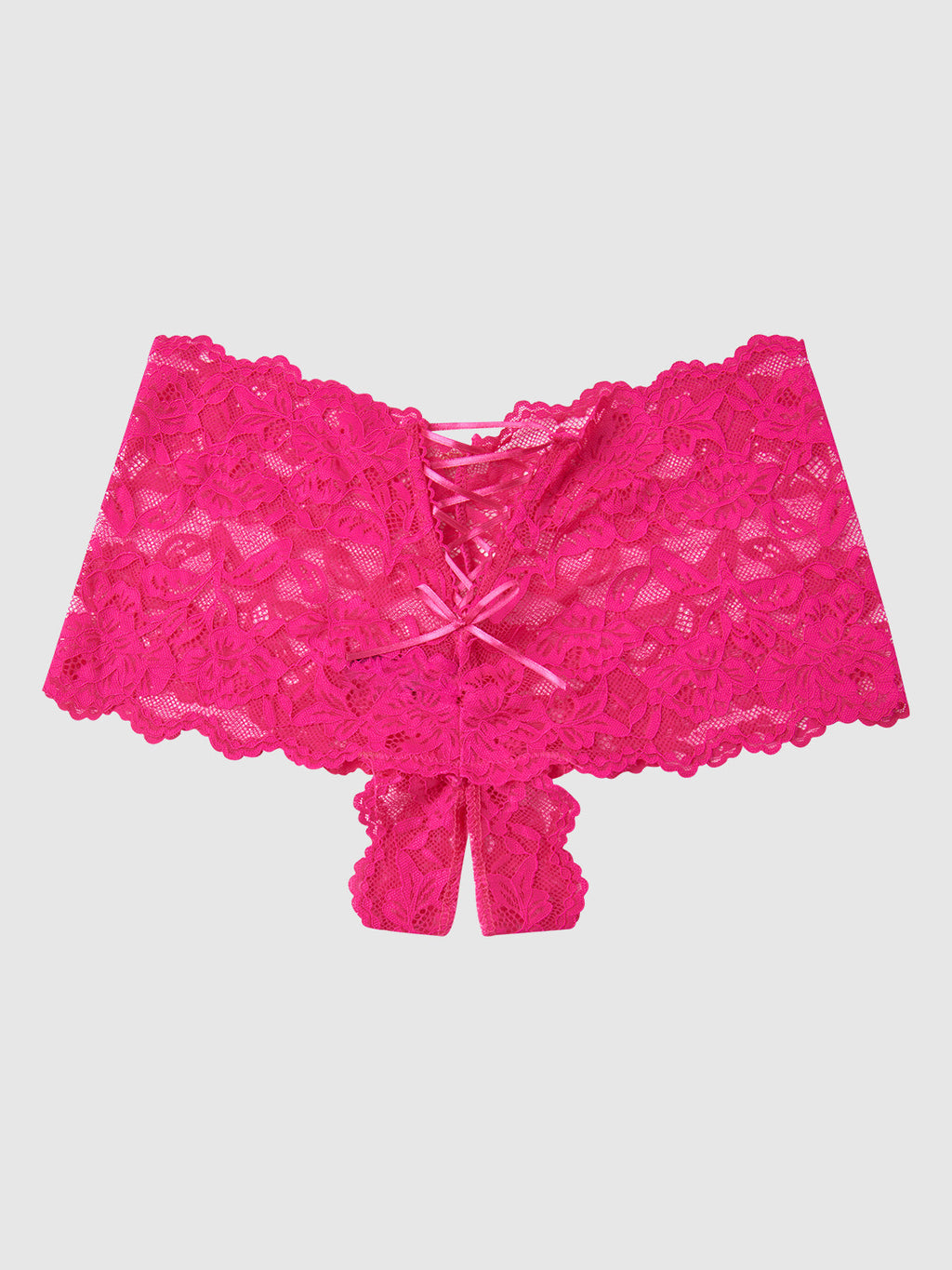 Bella Lace Crotchless Cheeky from Love It Curvy