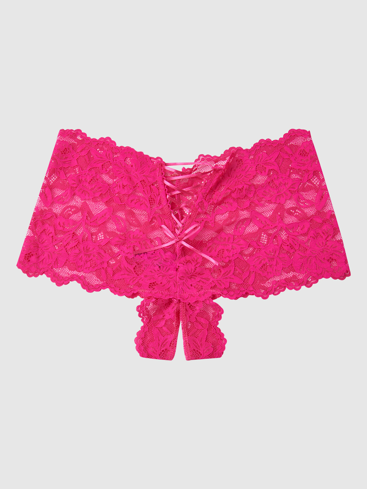 Bella Lace Crotchless Cheeky from Love It Curvy