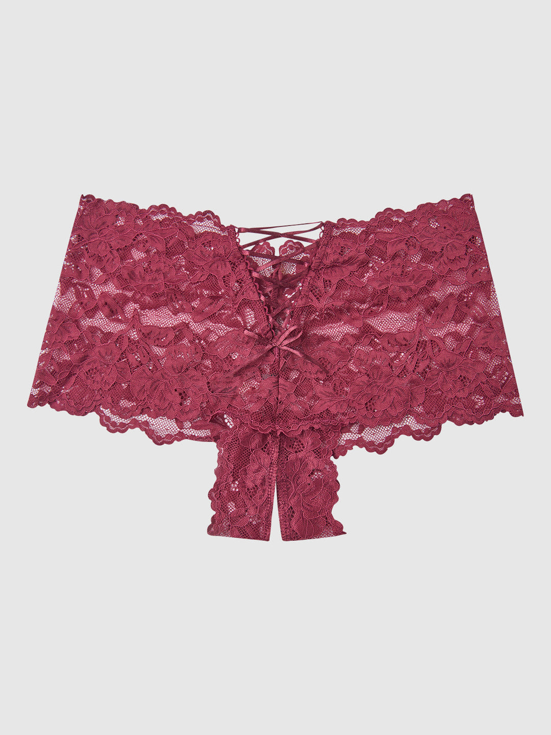 Bella Lace Crotchless Cheeky from Love It Curvy