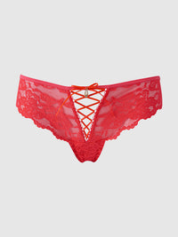 Bella Lace Up Front Lace Tanga | Love It Curvy