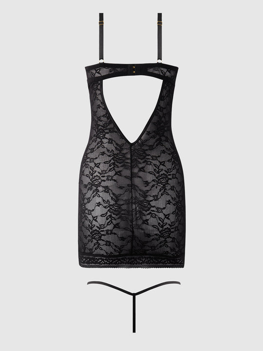Savannah Lace Push Up Chemise & G-String Set from Love It Curvy