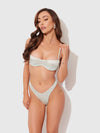 Zoe Oil Slick Bandeau Bra, Wrap Garter & Tanga Set from Love It Curvy