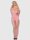 Zoe Oil Slick Bandeau Bra, Wrap Garter & Tanga Set from Love It Curvy