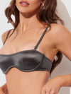Zoe Oil Slick Bandeau Bra, Wrap Garter & Tanga Set from Love It Curvy