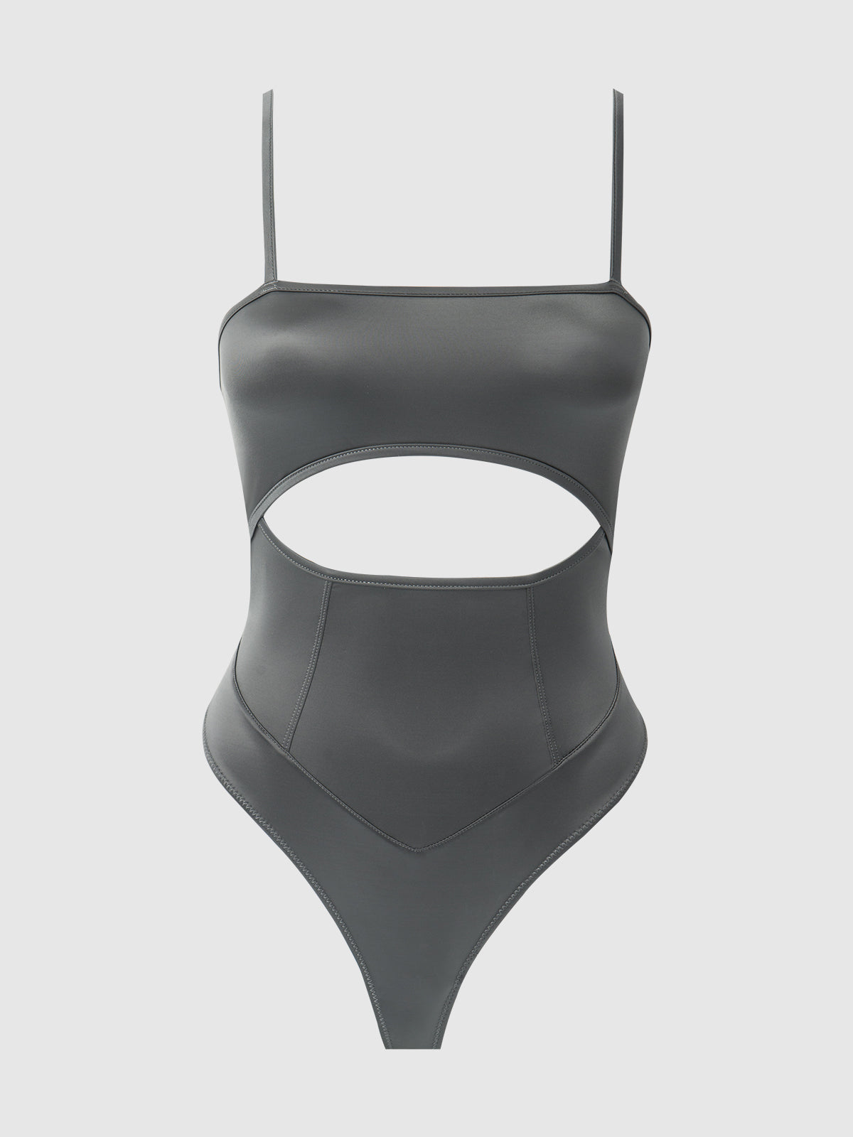 Zoe High Shine Cutout Scoop Back Bodysuit | Love It Curvy Secondary image
