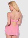 Zoe Oil Slick Openable Cup Underwire Babydoll Set from Love It Curvy