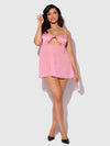 Zoe Oil Slick Openable Cup Underwire Babydoll Set from Love It Curvy