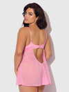 Zoe Oil Slick Openable Cup Underwire Babydoll Set from Love It Curvy