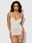 Zoe Oil Slick Wrap Garter Chemise Set from Love It Curvy