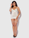 Zoe Oil Slick Wrap Garter Chemise Set from Love It Curvy