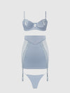 Sienna Satin & Lace Bra, Backless Skirt & Tanga Set from Love It Curvy