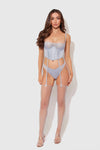 Sienna Satin & Lace Bustier & Cheeky Set from Love It Curvy