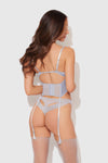 Sienna Satin & Lace Bustier & Cheeky Set from Love It Curvy