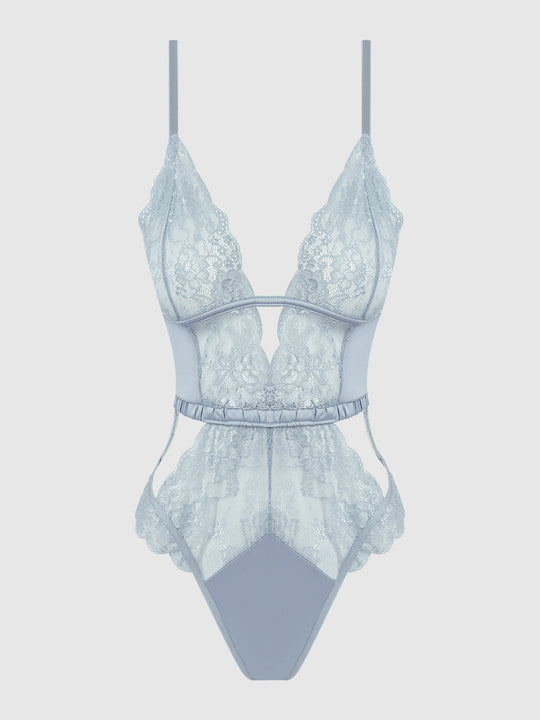 Sienna Satin & Lace Wireless Teddy from Love It Curvy