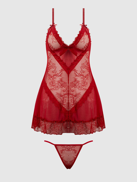 Kiki Lace Babydol & G-String Set from Love It Curvy