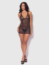 Kiki Lace Strappy & Backless Chemise & G-String Set from Love It Curvy