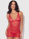Kiki Lace Strappy & Backless Chemise & G-String Set from Love It Curvy