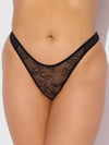 Kiki Lace & Mesh Thong from Love It Curvy