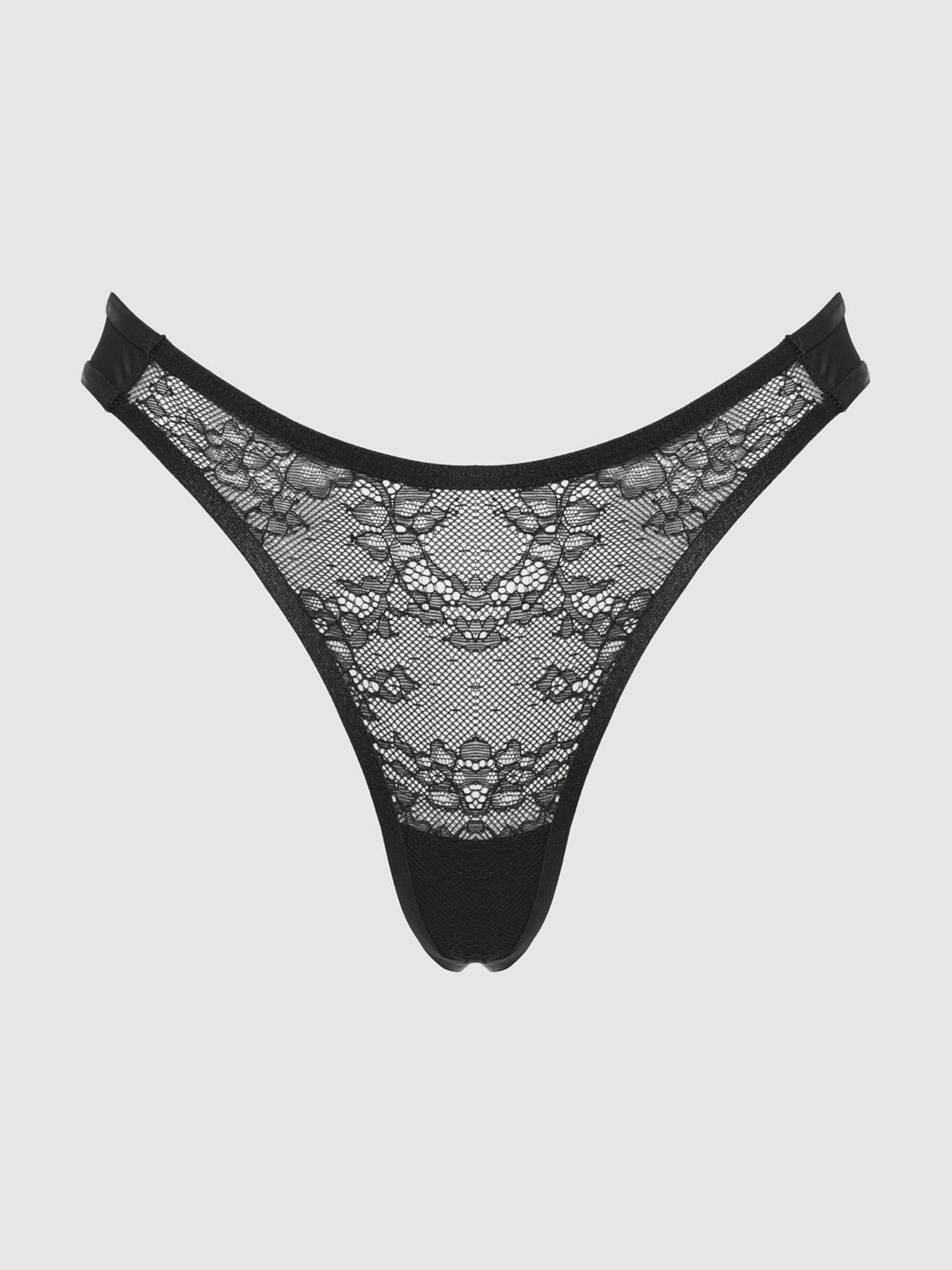 Kiki Lace &amp; Mesh Thong from Love It Curvy