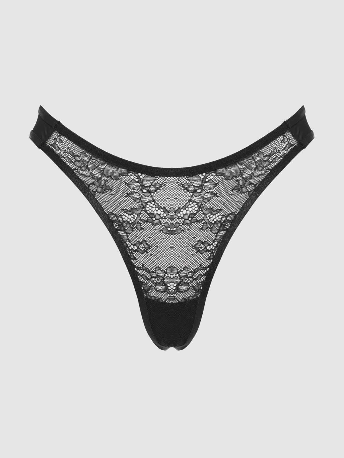Kiki Lace & Mesh Thong from Love It Curvy