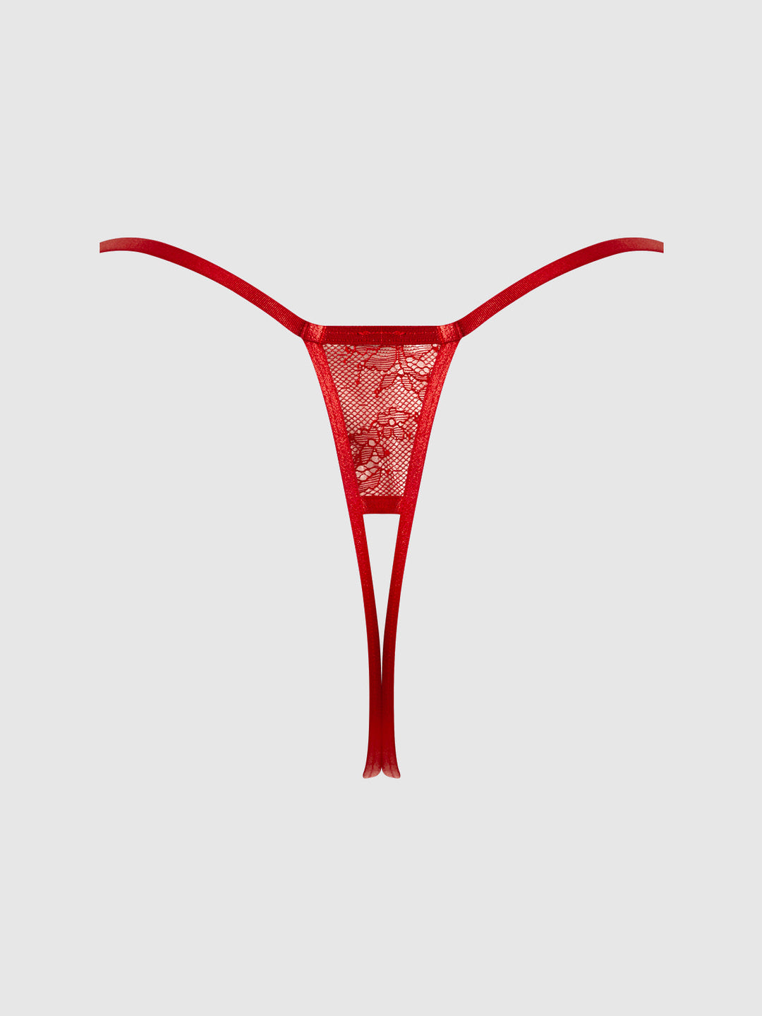 Kiki Lace Crotchless &amp; Side Slider Thong from Love It Curvy